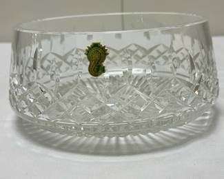 Waterford Crystal Lismore Bowl | Waterford Crystal "Lismore" Bowl; sticker on bowl -  h. 4 x dia. 7 in
