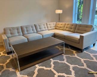 Large Sectional Sofa | Large sectional sofa with three sections. - h. 34.5 x w. 93 x l. 111 in


