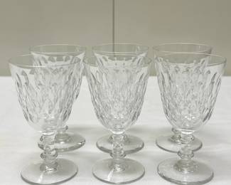 (6pc) Baccarat Glasses - Set 2 of 2 | Baccarat glasses. - h. 5 x dia. 2.5 in
