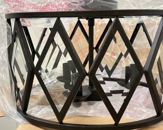 (1pc) Ceiling Light - Bronze Fixture | Home Depot "Home Decorator's Collection" flush mount "Tessali" fixture in bronze. - h. 10 x w. 15 in
