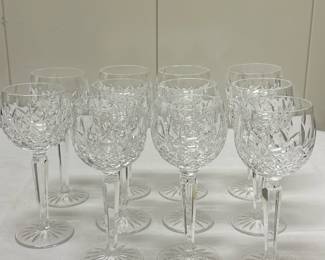 (11pc) Waterford Wine Glasses | Waterford "Lismore" pattern wine glasses. -  h. 7.5 x dia. 2.75 in

