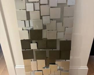 Metal Wall Art | Geometric metal wall art. - h. 47 x w. 20 in

