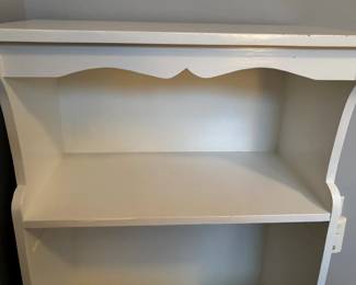 White Painted Shelf | Small white painted wood bookshelf.

