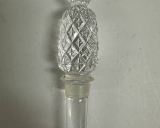 Waterford Stopper | Waterford "Hospitality Collection" crystal pineapple bottle stopper. - h. 5 in
