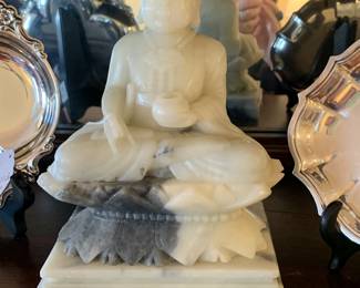 Marble Buddah.  Well carved