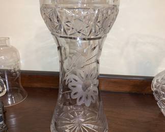 Magnificent ABC cut glass  12" vase