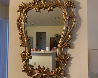  Ornate Gold gilded mirror