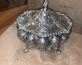 silver plate jewelry holder