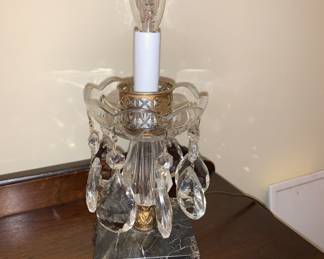 marble base crystal/ hurricane globes( not shown)