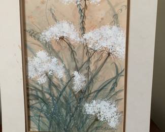 Unframed floral art