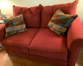 Crimson Love Seat/- very comfy!