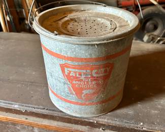 Vintage minnow bucket