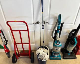 Mop bucket too heavy?  Note the hand dolly.  Now you understand.