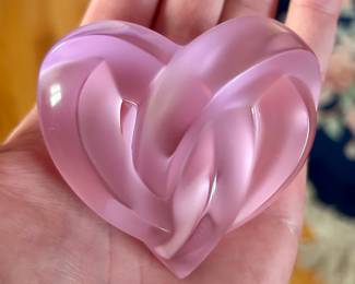 Lalique Glass Heart- Box included