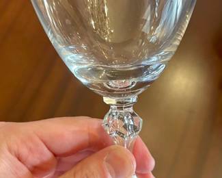 Set of Silver trimmed glassware