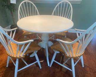 White Table and 4 Chairs