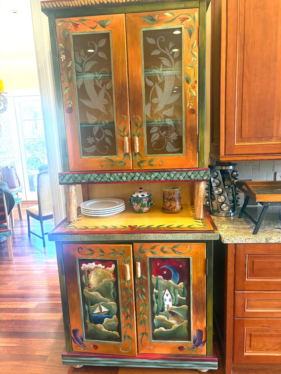 Sticks Furniture Handmade One of a Kind China Hutch, available for pre-sale