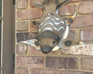 Metal yard art