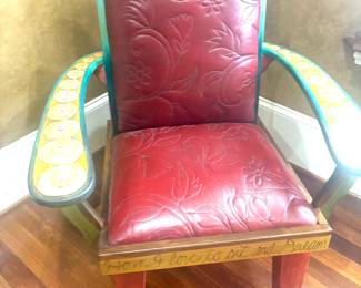 Sticks Handmade One of a Kind Friedrich's chair, leather seat, available for presale March 3