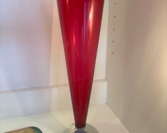 Vintage hand blown Young and Constatin abstract vase