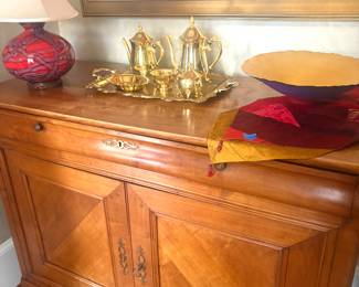 French Louis Phillipe style low buffet sideboard , 2'd x 53" w x 40" h