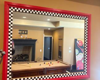 Steinway painted frame mirror, GO Dawgs!