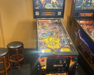 Pirates of the Caribbean Pinball machine, by Stern Pinball Inc. Video available, works and sounds great! Available for presale.   75"h x 28"w x 53"d