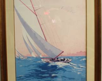 Nautical art is always popular.  Come see lots of art at Collected Treasures!