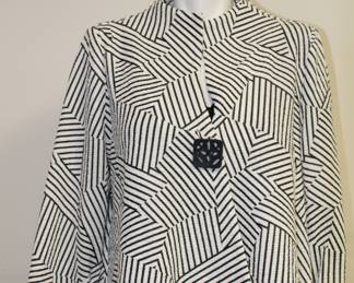 Black and white asymmetrical smart jacket, plus lots of unique clothing.