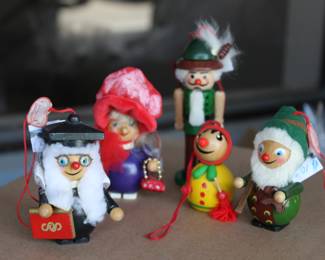 Darling ornaments made in Germany.  Some sold in bags of three, amazing donation.