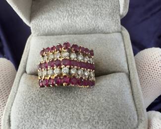Natural Diamonds & Ruby Ring
Price $ 900