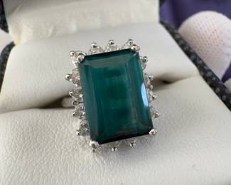 14K Gold Blue Tourmaline & Diamonds Ring.
Price $ 1150