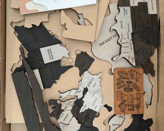 Wooden Map store world wall map.