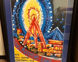 Dave Matthews Band framed poster, Montreal, Canada from 9/02/2003.