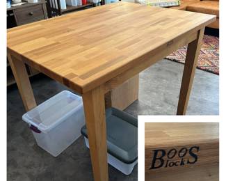 Boos Block Butcher block table/ island.  