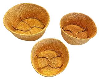 3 Rattan Baskets