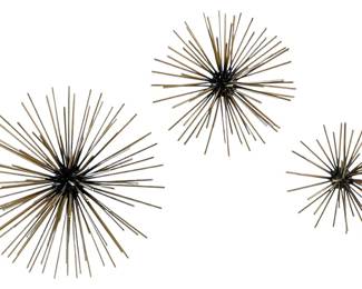 Set of 3 GoldToned Metal Wall Hangings