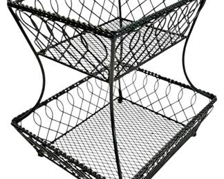 2Tiered Metal Basket Unit