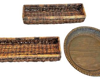 Wicker Basket Trio