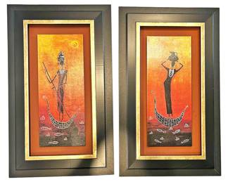 Set of Decorative Tribal Art Pieces