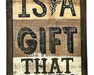 Rustic Framed Wooden Wall Plaque