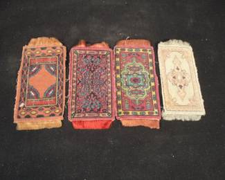 Lot of 4 Doll House Cigarette Rugs