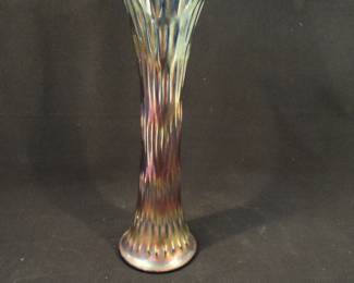 Fenton Carnival Glass Vase - Blue