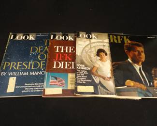 Lot of Look Magazines all on the Kennedy's