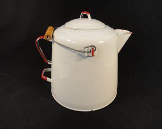 Vintage Enamelware Cowboy Coffee Pot