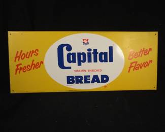 Vintage Original Capital Breat Metal Sign
