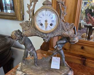 Antique Cherub Clock