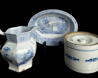 Blue White Ironstone Set