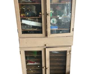 Tool Storage Cabinet, Separates Into 2, With Tools Other Accessories