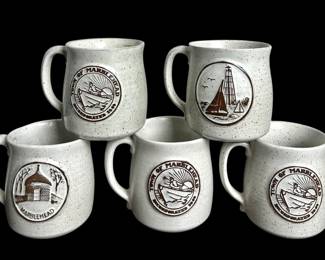 Marblehead Mugs 5 Onion River Pottery Co. VT